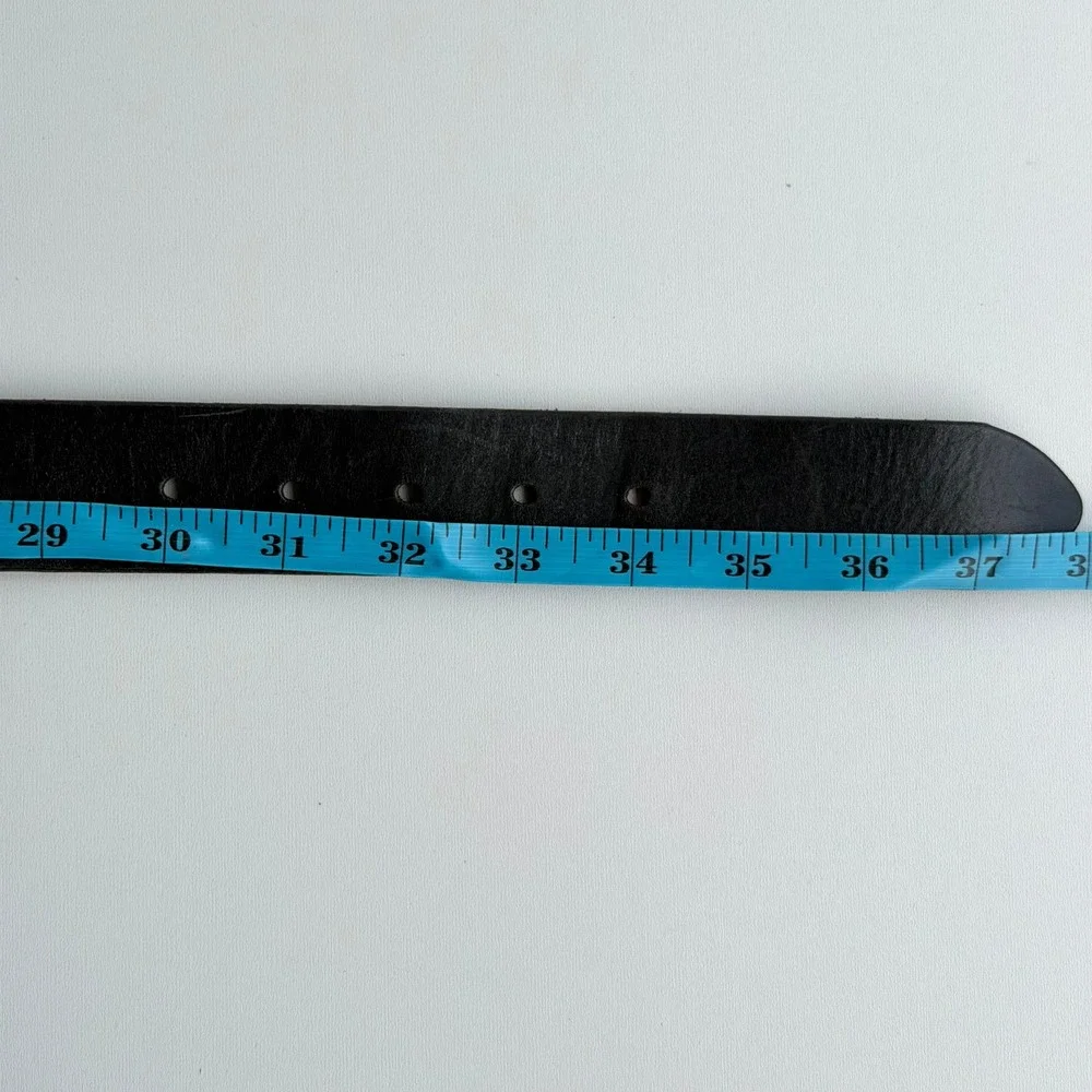 Gap Leather Belt Womens Small Black Classic Casual Square Buckle 1.5